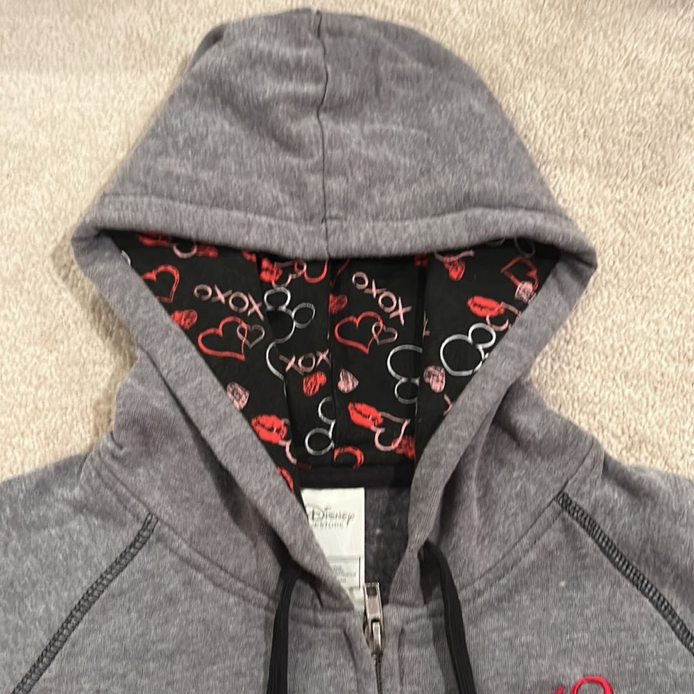 Vintage Disney Minnie & Mickey Valentine's Day love zip up hoodie - Picture 3 of 7